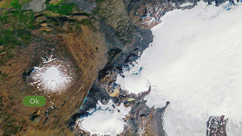 NASA imagery of Langjokull. Image credit: NASA