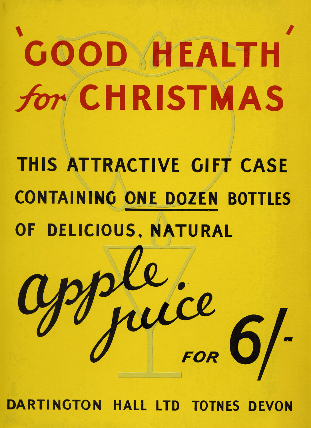 Apple juice advert - Good health for Christmas at Dartington